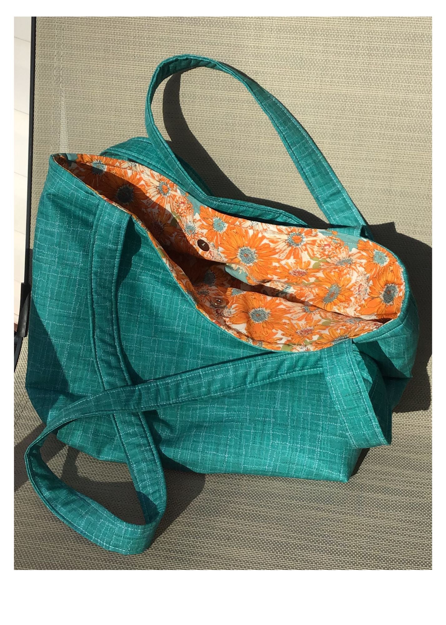 Mint Orange Flower Bag