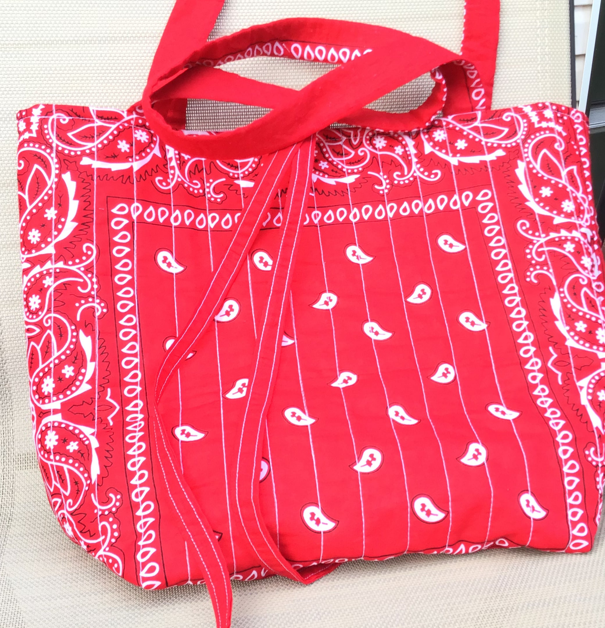 Red Bandana Tote bag