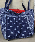 Navy Blue Bandana Tote bag