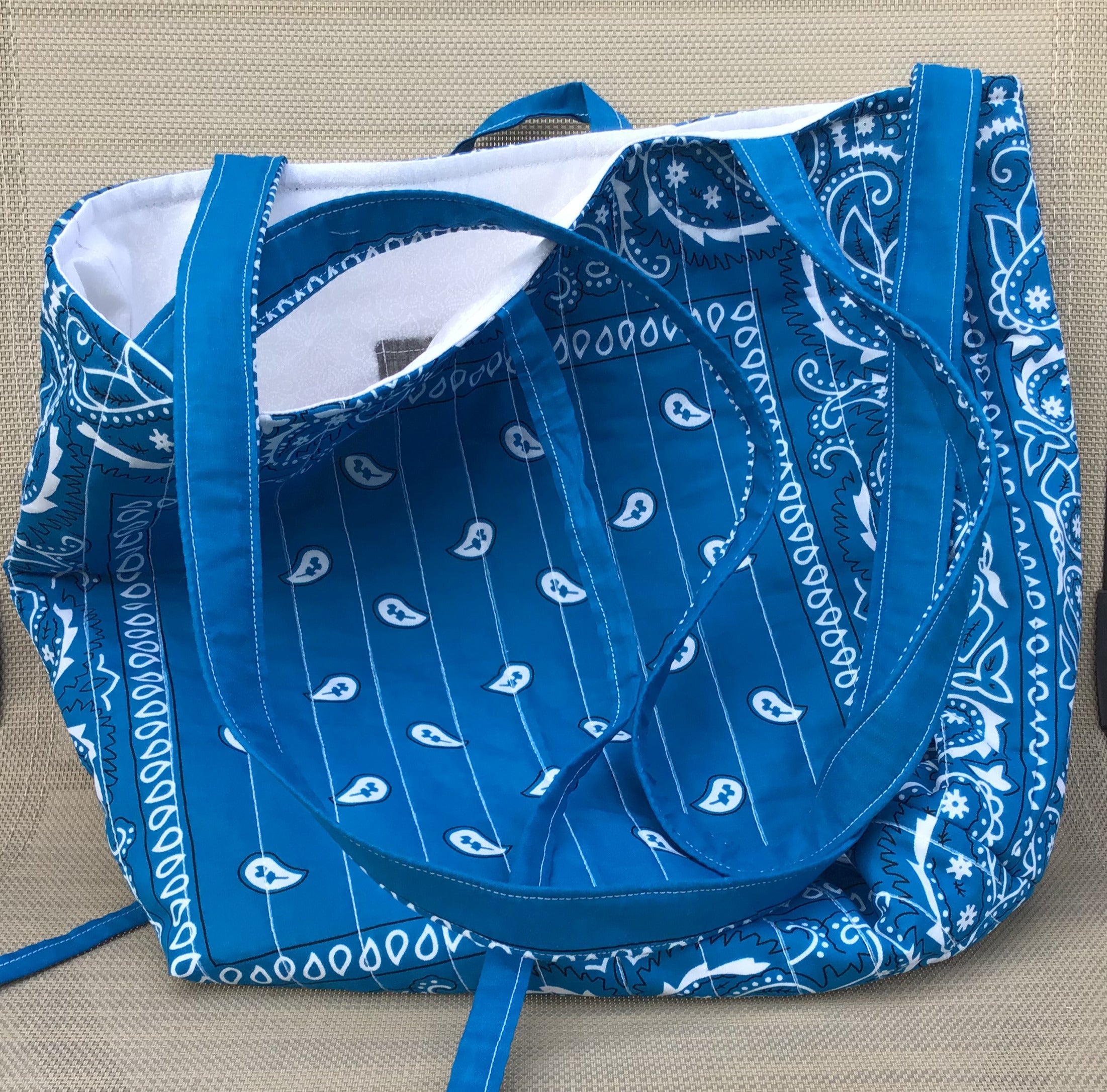 Treal Blue Bandana Tote bag