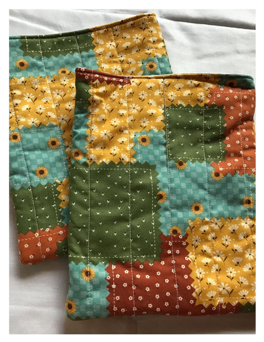 Fall Patchwork Small Book Sleeve