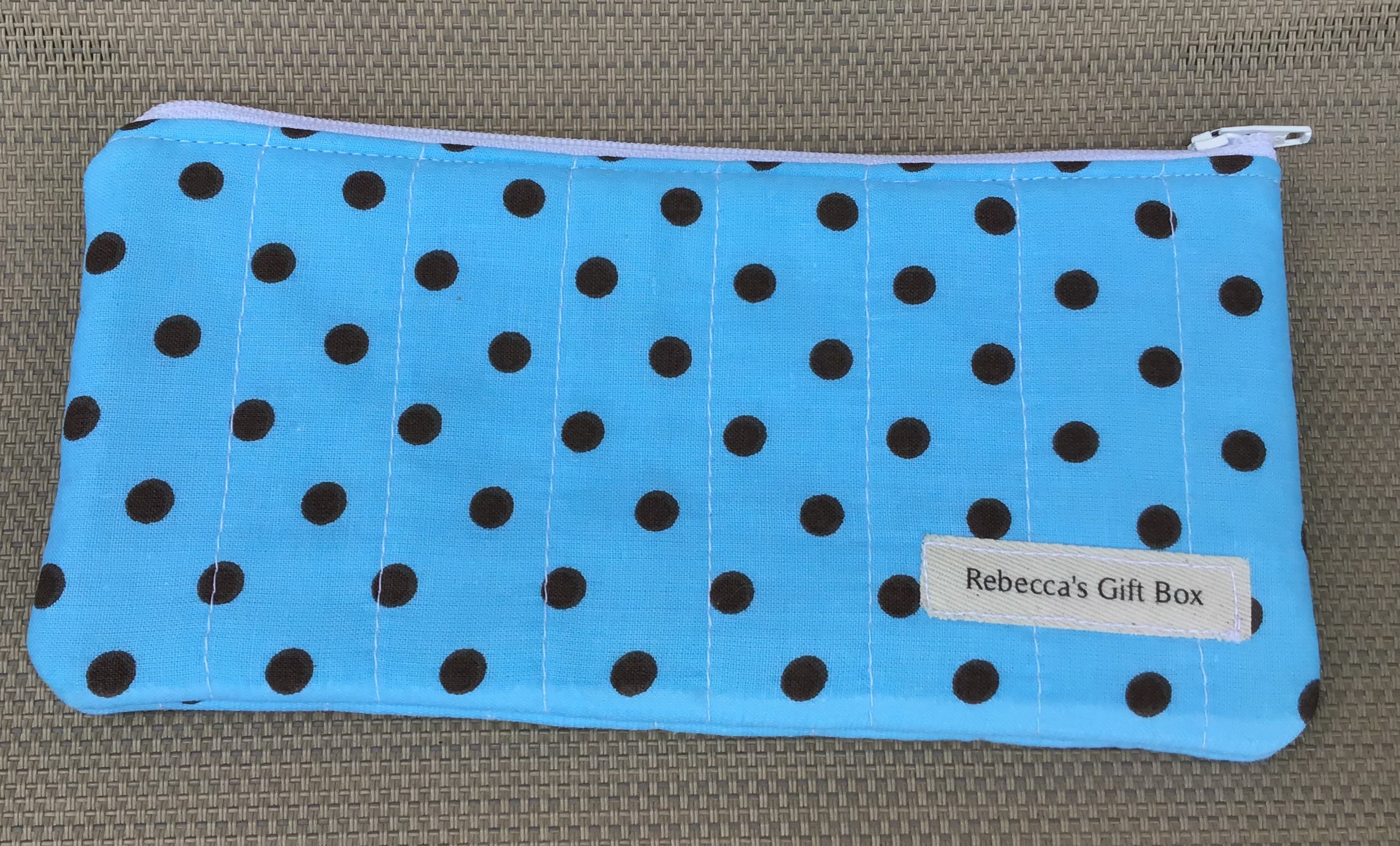 Teal Black pencil pouch/case