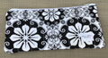 Retro Black and White Flower pencil pouch/case