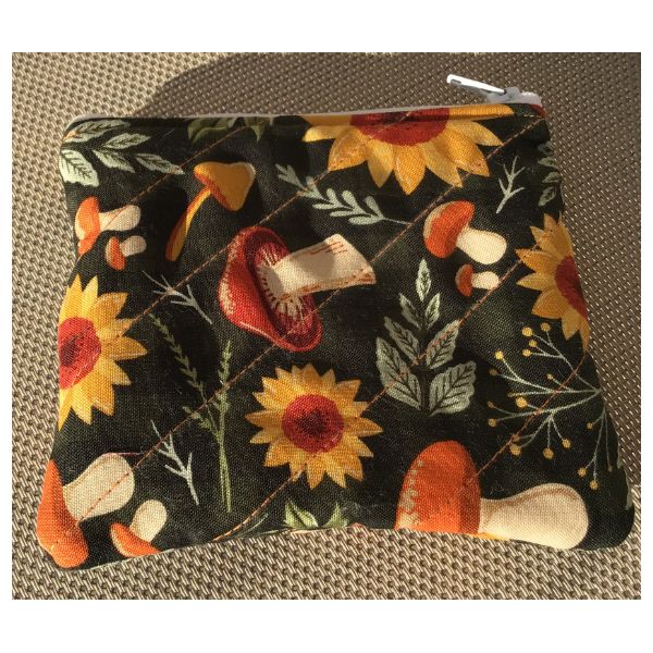 Mushroom Flower Patch small pouch